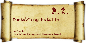 Munkácsy Katalin névjegykártya